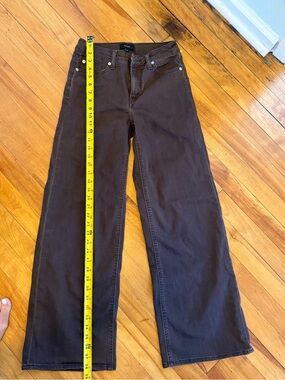 Quince Wide Leg Jeans Size 26 Mocha Brown Cotton Stretch Relaxed Fit